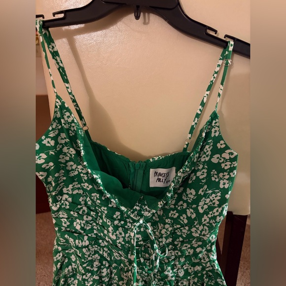 Princess Polly Barrett Mini Dress - Green & White Floral, Size 4 - Picture 3 of 10